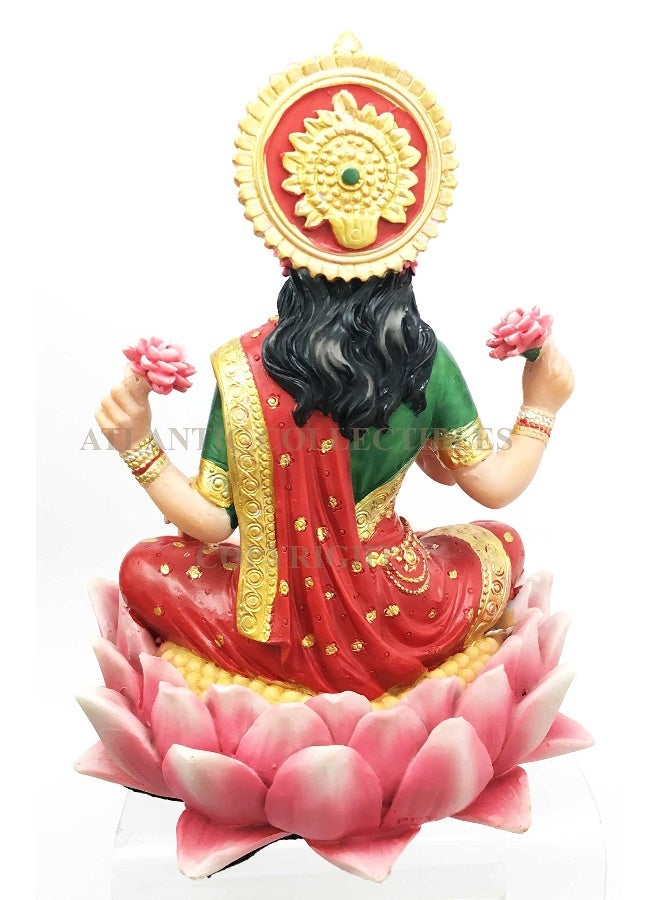 PT Pacific Trading Lakshmi Hindu Goddess on Lotus Statue Sculpture - Image 3